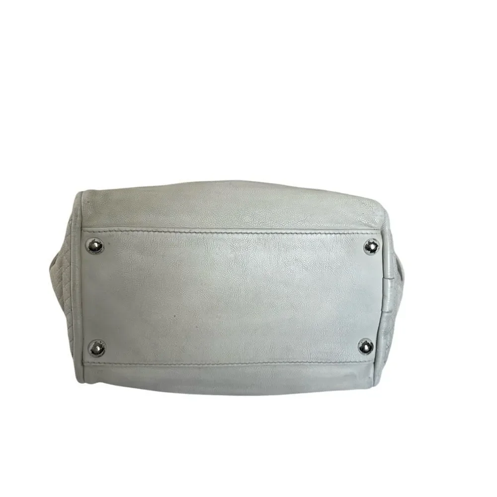Chanel White Satchel with Iconic CC Logo